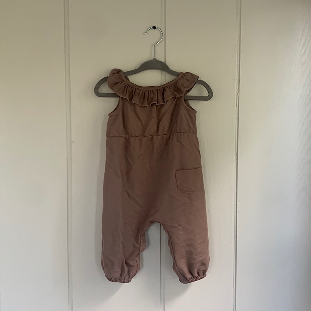 Zara romper with ruffle